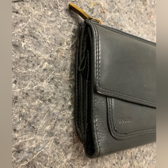 Fossil Bags Vintage Fossil Black Leather Wallet 954 Poshmark
